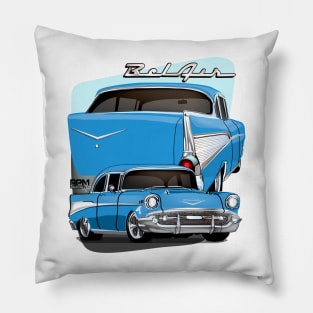 1957 Chevrolet Bel Air Chevy BelAir Trifive Muscle Car Pillow