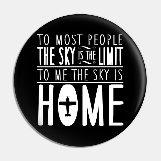 Sky is home, not the limit (black) Pin by nektarinchen