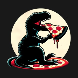 Dinosaur Eating Pizza T-Shirt