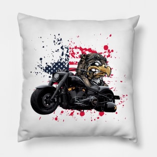 Patriotic Freedom Rider Pillow