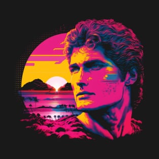 Synthwave David Hasselhoff T-Shirt