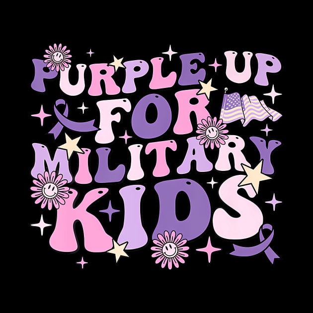 Purple Up For Military Kids Cute Groovy Military Child Month by Send Things Love