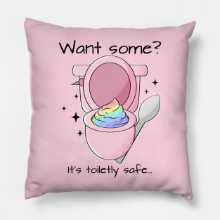 Cute Funny Kawaii Sparkle Ice Cream Silly Summer Meme Pillow