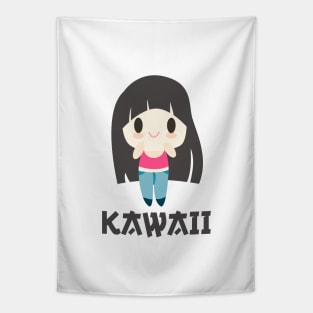 Cute Kawaii Chibi Beautiful Anime Girl Tapestry