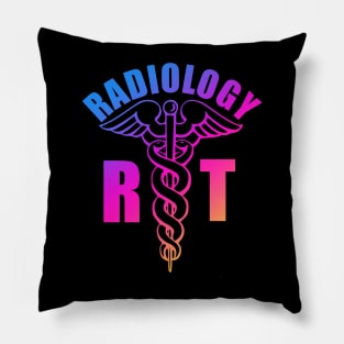 Radiology Technician - Colorful Sunset Caduceus Pillow