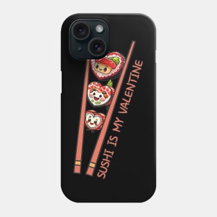 Sushi is My Valentine Cute Retro Heart Shaped Sushi Fusion Phone Case