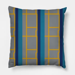 Chicago Subway and Lake Michigan Stripes Pillow