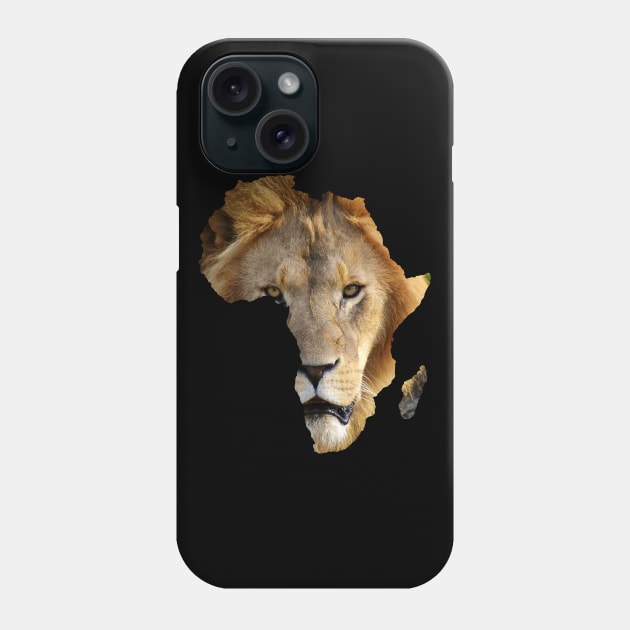 Africa Lion Face Art Design Phone Case by SpaceManSpaceLand