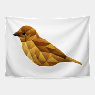 Low Poly Brown Bird Tapestry