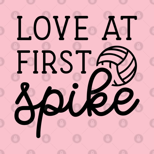 Love At First Spike Volleyball Girls Boys Cute Funny by GlimmerDesigns