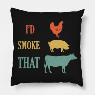 BBQ Lovers I'd Smoke That Pillow