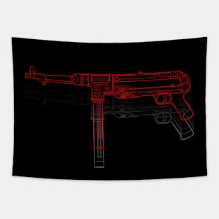 MP40 WW2 Submachine Gun Tapestry