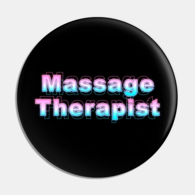 Massage Therapist Pin by Sanzida Design