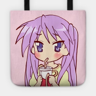 pastel kagami hiiragi drinking soda / lucky star Tote