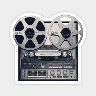 Vintage Reel To Reel Tape Player Design Magnet