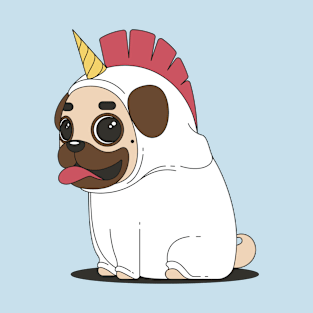 Cute Pug Unicorn T-Shirt