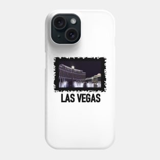 LAS Vegas Bellagio And Caesars Palace Typography Phone Case