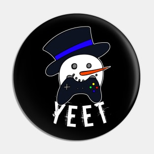 Snowman Face Gamer Yeet Pin