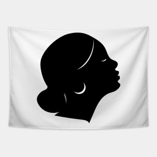 Black female silhouette Tapestry