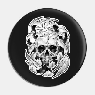 Flower skull Pin