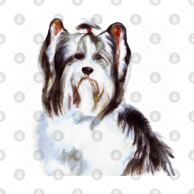 Biewer Terrier Watercolor - Dog Lovers by Edd Paint Something