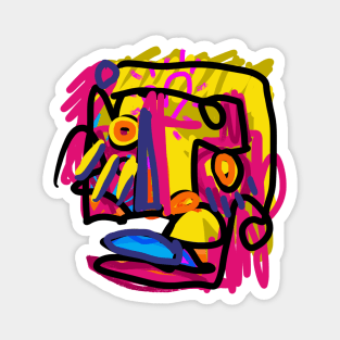 colorful face Magnet