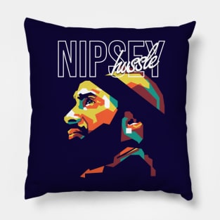 Tribute Nipsey Hussle on WPAP Art Pillow