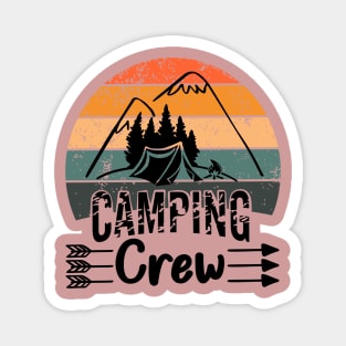 Camping Crew Distressed  Sunset Magnet