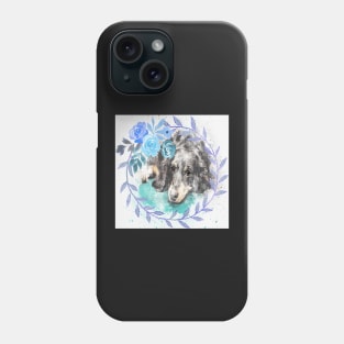 Dachshund Lover Gifts Cute Doxie Watercolor Graphic & Floral Home Decor, Apparel Phone Case