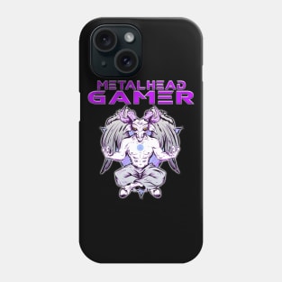 Metalhead Gamer Baphomet Meditate Purple Phone Case