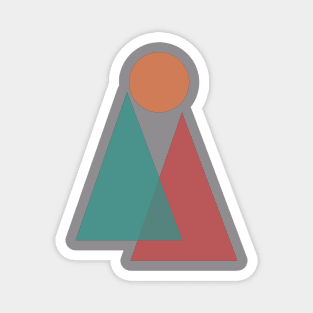 Geo mountain sunset Magnet