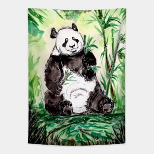 Hungry Big Panda Bear Tapestry