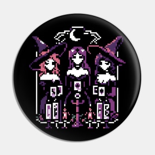 pixelated witch Pin