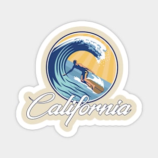 Surfing in California Magnet