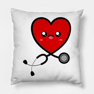 Stethoscope Emoji Heart 1 Pillow