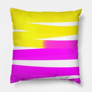 yellow blue pink abstract art Pillow