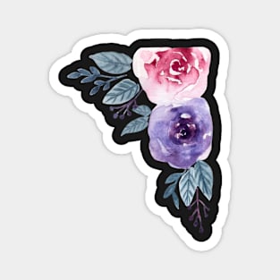 Rose corners watercolor Magnet