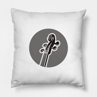 Round Violin Pegbox Icon Pillow