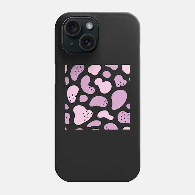 Purple And Pink Abstract Shapes Phone Case by Nikamii