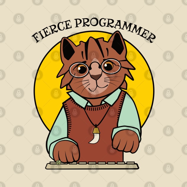 Fierce Programmer Cat by Sue Cervenka