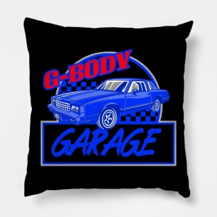 G-Body Garage Car Checkered Flag Racer Pillow