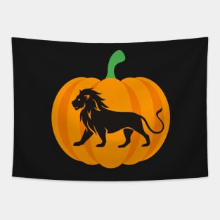 Halloween Jack O Lantern Leo Zodiac Sign Tapestry