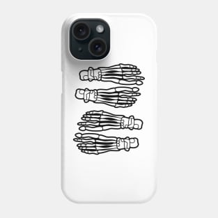 Skeleton Feet (pattern) Phone Case