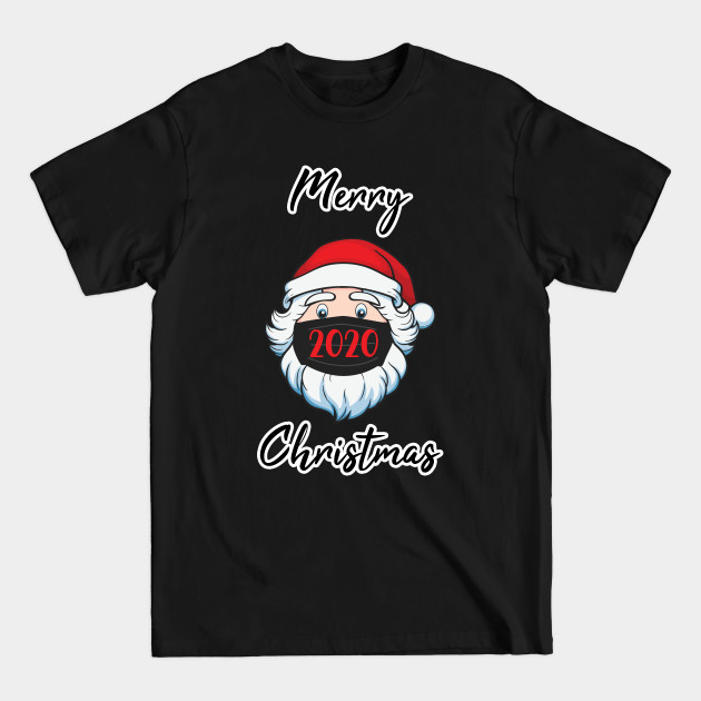 Disover Santa Wearing Mask Funny Quarantine Christmas 2020 - Merry Quarantine Christmas 2020 - T-Shirt