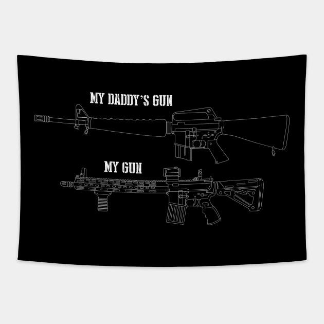 My Daddy's Gun Tapestry by triggerleo