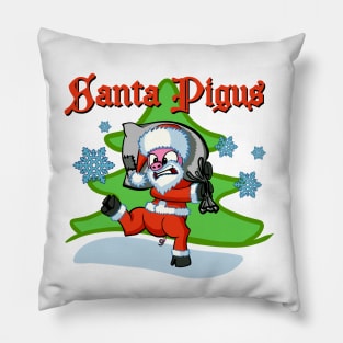 Santa Piggus (red) Pillow