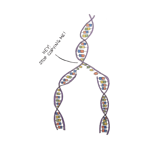 Stop Copying Me - DNA (Light background) by RFMDesigns