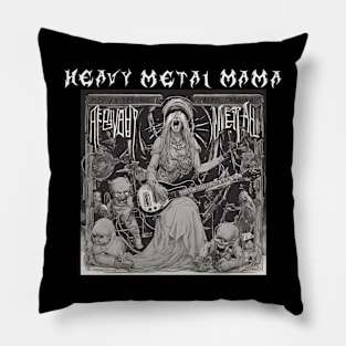 Heavy Metal Mama Vintage Pillow