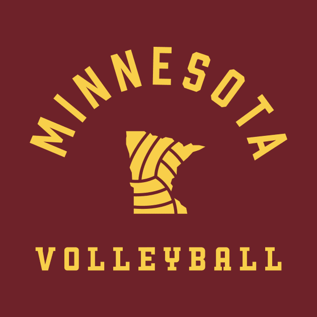 Minnesota Volleyball - Gold - Indoor Beach Grass by Modern Evolution