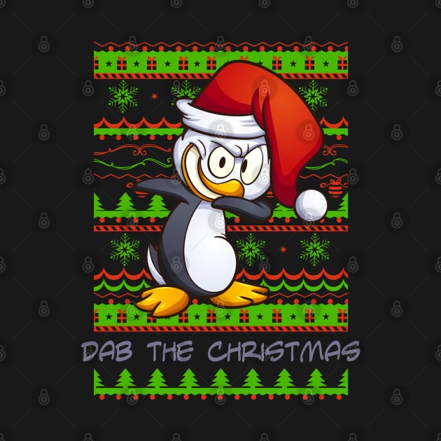 Christmas Dabbing Penguin - Dab Dance Slogan 1 by EDDArt